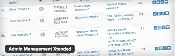 WordPress,プラグイン,管理画面,カスタム,Admin Management Xtended